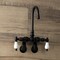 Kingston Brass AE83T0 Adjustable Center Wall Mount Tub Faucet, Matte Black AE83T0 - alternate 2